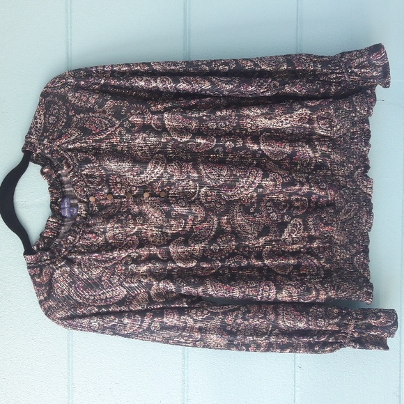 NWT "Democracy" Ruffle Neck Flounce Sleeve Top Size Small - Picture 7 of 10